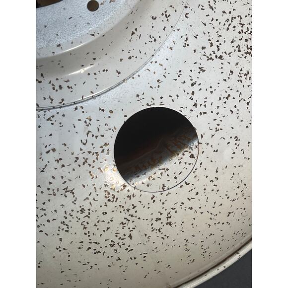 Vtg Christmas Tree Stand Holder Gibbs Safe-T-Tree Mid Century Cream Gold Enamel - Picture 3 of 11